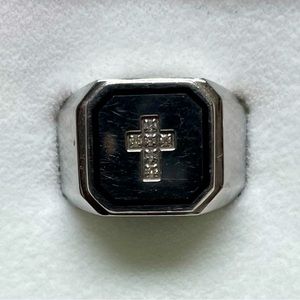 Stainless Steel Cross Ring